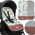 Salteluta reversibila pentru carucior sport, cu exterior din bumbac 100% si interior moale din material minky cu textura catifelata, umplutura din spu [3]