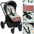 Salteluta reversibila pentru carucior sport, cu exterior din bumbac 100% si interior moale din material minky cu textura catifelata, umplutura din spu [10]