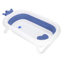 Cadita de baie pliabila pentru bebelusi cu dop de scurgere termosensibil care isi schimba culoarea in apa calda, capacitate 40 L, pentru copii pana la