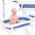 Cadita de baie pliabila pentru bebelusi cu dop de scurgere termosensibil care isi schimba culoarea in apa calda, capacitate 40 L, pentru copii pana la [10]