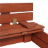 Lada nisip din lemn pliabila cu capac si bancute, 120x120x41 cm, maro [20]