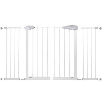 Poarta de siguranta Safety Gate pentru scari, ajustabila 132-141 cm, din otel, alba