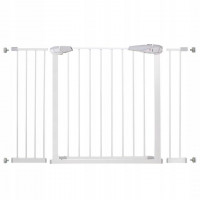 Poarta de siguranta Safety Gate pentru scari, ajustabila 118-127 cm, din otel, alba