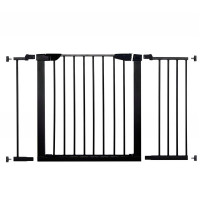 Poarta de siguranta Safety Gate pentru scari, ajustabila 110-117 cm, din otel, neagra