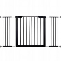 Poarta de siguranta Safety Gate pentru scari, ajustabila 131-138 cm, din otel, neagra