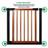 Poarta de siguranta Safety Gate pentru scari, ajustabila 96-103 cm, din otel si lemn, negru maro [5]