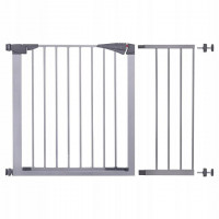 Poarta de siguranta Safety Gate pentru scari, ajustabila 107-112 cm, din otel, gri
