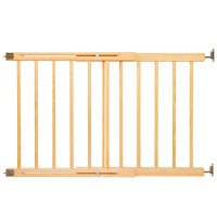 Poarta de siguranta Safety Gate pentru scari, ajustabila 72-122 cm, din lemn, maro
