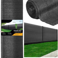 Plasa umbrire si intimitate pentru gard, 1.5m latime, 25m lungime, 185g densitate, gri