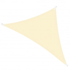 Copertina prelata de soare Sersimo SN110, triunghiulara, impermeabila cu protectie UV, 7x5x5m, ecru