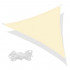 Copertina prelata de soare Sersimo SN110, triunghiulara, impermeabila cu protectie UV, 7x5x5m, ecru [10]
