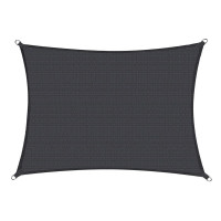 Copertina prelata de soare, dreptunghiulara, impermeabila cu protectie UV, 4x3m, gri inchis