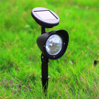Lampa solara LED, tip proiector, IP44 pentru exterior, 26cm, negru