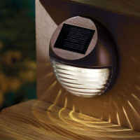 Lampa solara LED de perete, IP44 pentru exterior, autonomie 12 ore, neagra
