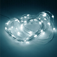 Ghirlanda luminoasa liniara, 100 LED-uri, 990cm, incarcare solara, alb rece Ghirlanda luminoasa liniara, 100 LED-uri, 990cm, incarcare solara, alb rece