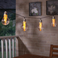 Ghirlanda luminoasa, LED, model Hemma, 10 becuri, 380cm, incarcare solara, lumina alb cald Ghirlanda luminoasa, LED, model Hemma, 10 becuri, 380cm, incarcare solara, lumina alb cald