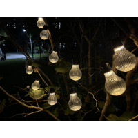 Ghirlanda luminoasa, LED, model Stripes, 10 becuri, 380cm, incarcare solara, lumina alb cald Ghirlanda luminoasa, LED, model Stripes, 10 becuri, 380cm, incarcare solara, lumina alb cald