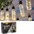 Ghirlanda luminoasa, LED, model Lux, 10 becuri, 380cm, incarcare solara, lumina alb cald [3]