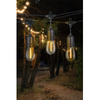 Ghirlanda luminoasa, LED, model Ariane, 10 becuri, 600cm, incarcare solara, lumina alb cald