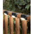 Set 4 lampi solare gradina, iluminare balustrada gard, lumina calda, 8x5x5 cm, negru [7]