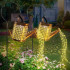 Lampa solara decorativa tip stropitoare, 37 LED, lumina calda, 80 cm, negru si maro [20]