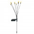 Set 2 lampi solare pentru gradina, model licurici cu miscare la adierea vantului, 6 LED-uri alb cald, 70 cm, negru [3]