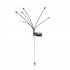 Set 2 lampi solare pentru gradina, model licurici cu miscare la adierea vantului, 6 LED-uri alb cald, 70 cm, negru [6]