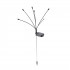 Set 2 lampi solare pentru gradina, model licurici cu miscare la adierea vantului, 6 LED-uri alb cald, 70 cm, negru [7]