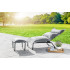 Fotoliu relax reglabil cu taburet pentru picioare, set 2 piese pentru gradina si balcon, pozitie de sezut ajustabila, perne extra groase de 15 cm pent [3]