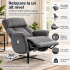 Fotoliu relax recliner rotativ 360°, cu spatar reglabil si inclinare, suport picioare extensibil automat la inclinare, tapiterie textila cu aspect de [9]