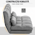 Canapea de podea extensibila 2 in 1, transformabila in pat pentru relaxare si dormit, spatar reglabil in 7 pozitii si tetiera ajustabila in 5 pozitii, [7]