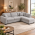 Canapea de colt pentru living, sezut generos cu adancime de pana la 166 cm pentru relaxare, spatar confortabil captusit, tapiterie textila placuta la [6]