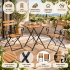 Set mobilier bistro pliabil pentru gradina, terasa si balcon, 3 piese, masa 70x70 cm si 2 scaune, structura rezistenta din otel si lemn de salcam, des [2]