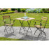 Set mobilier bistro pliabil pentru gradina, terasa si balcon, 3 piese, masa 70x70 cm si 2 scaune, structura rezistenta din otel si lemn de salcam, des [3]