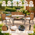 Set mobilier de gradina Marry pentru relaxare pe terasa sau balcon, 7 piese, cu structura din aluminiu pentru rezistenta, perne de 8 cm pentru confort [8]