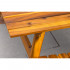 Banca de gradina 153x65x82 cm, 2 locuri, cu raft lateral, lemn de salcam, maro [4]