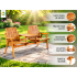 Banca de gradina 153x65x82 cm, 2 locuri, cu raft lateral, lemn de salcam, maro [9]