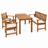 Set mobilier de gradina pentru servirea mesei si relaxare in aer liber, 7 piese din lemn de salcam, cu masa spatioasa pentru terasa, banca si scaune c [4]