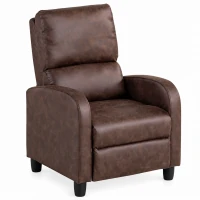 Fotoliu relax recliner cu mecanism Push-Back pentru inclinarea spatarului si o pozitie confortabila de odihna, tapiterie moale din chenille, sezut cu