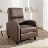 Fotoliu relax recliner cu mecanism Push-Back pentru inclinarea spatarului si o pozitie confortabila de odihna, tapiterie moale din chenille, sezut cu [8]