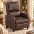 Fotoliu relax recliner cu mecanism Push-Back pentru inclinarea spatarului si o pozitie confortabila de odihna, tapiterie moale din chenille, sezut cu [9]