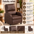 Fotoliu relax recliner cu mecanism Push-Back pentru inclinarea spatarului si o pozitie confortabila de odihna, tapiterie moale din chenille, sezut cu [10]
