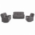 Set canapele extensibile electric, 3 piese, functie recliner, consola centrala, 6 locuri, gri deschis [21]