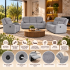 Set canapele relax electrice pentru living, 3+2+1 locuri, cu reglare prin buton pentru pozitie confortabila, suporturi pentru picioare ajustabile, por [2]