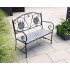 Set mobilier de gradina Gismo, 4 piese, masa cu blat din mozaic ceramic cu aspect de piatra naturala, banca pentru 2 persoane si 2 scaune pliabile pen [2]