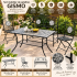 Set mobilier de gradina Gismo, 4 piese, masa cu blat din mozaic ceramic cu aspect de piatra naturala, banca pentru 2 persoane si 2 scaune pliabile pen [3]