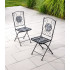 Set mobilier de gradina Gismo, 4 piese, masa cu blat din mozaic ceramic cu aspect de piatra naturala, banca pentru 2 persoane si 2 scaune pliabile pen [9]