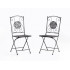 Set mobilier de gradina Gismo, 4 piese, masa cu blat din mozaic ceramic cu aspect de piatra naturala, banca pentru 2 persoane si 2 scaune pliabile pen [10]