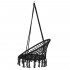Scaun rotund tip leagan suspendat pentru casa sau gradina, cu franjuri, 150kg, negru [10]