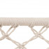 Scaun dublu tip leagan suspendat pentru casa sau gradina, cu perne, stil boho, 130x66x120 cm, maxim 300 kg, crem si gri [13]